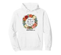 Confianza en el Señor Proverbios 3:5 Cristiano Floral Creyente Dios Sudadera con Capucha