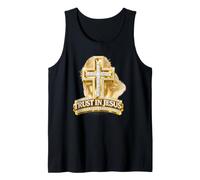 Confianza en Jesús Fe Cruz Espíritu Positivo Creer Religioso Camiseta sin Mangas