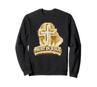 Confianza en Jesús Fe Cruz Espíritu Positivo Creer Religioso Sudadera