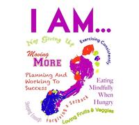 Confidence Booster Poster, I Am Strong Capable Grateful Art, Uplifting Gift for Friend, Student, Graduate(Framed,12x18inch(30x45cm))
