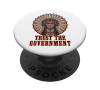 Confíe al Gobierno con una declaración de Humor Sonriente PopSockets PopGrip Adhesivo