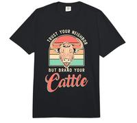 Confíe en su Vecino, Pero Marque la ganadería lechera Comfort Colors Adult Heavyweight T-Shirt