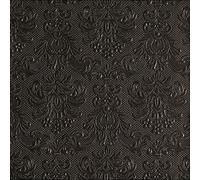 Configuración de Servilletas Almuerzo/Fiesta 33x33cm Elegance Black Grabado/Embossed