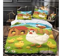 Configuración del juego de ajedrez Funda de Edredón 3 Piezas Suave Diseño 3D Cremallera Oculta con Fundas de Almohada Tablero de estrategia clásico Funda Edredon for jóvenes Double（200x200cm）