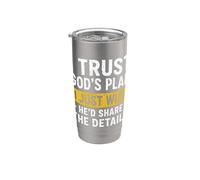 Confío en el plan de Dios Humor cristiano divertido Jesucristo Vaso térmico de acero inoxidable de doble pared