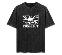 Conflict Retro British Hardcore Punk T-Shirt Mens Black Tees Unisex Shirt M