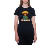 Conflicto Entre Israel E Irán Camiseta Negro para Mujeres De Manga Corta con Cuello Redondo