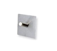 Confortime 94031 Percha Adherente Cuadrada Metal, Multicolor, Talla única