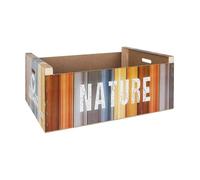 Confortime Caja de Almacenaje Nature Madera Multicolor 58 x 39 x 21 cm (3 Unidades)