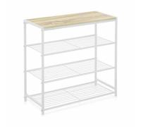Confortime Estantería Blanco Madera Metal 60 x 30 x 63,5 cm (3 Unidades)