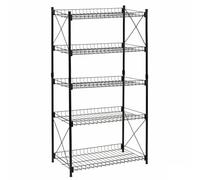 Estantería Confortime Metal Negro 52 x 34 x 110 cm (2 Unidades)