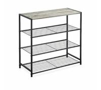 Confortime Estantería Negro Metal 60 x 30 x 63,5 cm (3 Unidades)