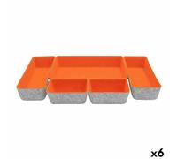 Confortime Juego de Cestas 5 Piezas Fieltro 27,5 x 20 x 5,3 cm (5 Piezas) (6 Unidades)