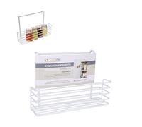 CONFORTIME ORGANIZAD. Puerta Cocina 20X11.5X36CM Cesta para Estante, Plástico, Plata