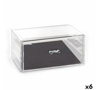 Confortime Organizador Multiusos Plástico Transparente 23,5 x 15,3 x 10,8 cm (6 Unidades)
