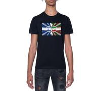 Confrontación Entre Irán E Israel Camiseta Negro para Hombre De Manga Corta con Cuello Redondo