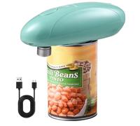 CONFUTURY Abrelatas eléctrico automático para personas mayores, abridores de latas eléctricos recargables automáticos de un solo toque, corte de borde suave, carga USB tipo C, elevador de tapa