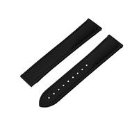 Cong Yi Compatible Con Tank Santos Swatch Universal 20 Mm 21 Mm 22 Mm Correa De Caucho FKM De Liberación Rápida Con Cierre Desplegable(Black No Buckle,22mm)