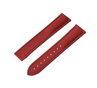 Cong Yi Compatible Con Tank Santos Swatch Universal 20 Mm 21 Mm 22 Mm Correa De Caucho FKM De Liberación Rápida Con Cierre Desplegable(Red No Buckle,21mm)