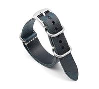 Cong Yi Correa De Cuero De Vaca Correa De Reloj De Cuero Genuino 20mm 22mm 24mm Correa Vintage For Hombres Y Mujeres Pulseras Reloj De Repuesto(Dark blue-S buckle,24mm)