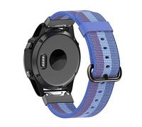 Cong Yi Correa de nailon de 22 mm for reloj inteligente compatible con Fenix 5 Plus 6 y correa de repuesto de liberación rápida Epix 935 945.(Blue,For Garmin Epix)