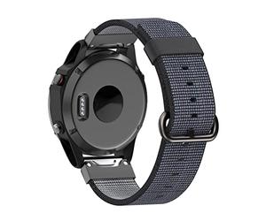 Cong Yi Correa de nailon de 22 mm for reloj inteligente compatible con Fenix 5 Plus 6 y correa de repuesto de liberación rápida Epix 935 945.(Black,For Garmin Epix)