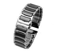 Cong Yi Correa De Reloj 20 Mm Y 22 Cerámica Entre Acero Inoxidable Compatible Con Huawei Smart Watch GT2/watch 2pro Samsung(A black,22mm)
