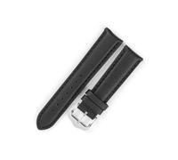 Cong Yi Correa De Reloj De Cuero Genuino, 18mm, 19mm, 20mm, 22mm, Patrón Retro De Lichi, Capa Superior De Cuero De Vaca, Pulsera For Hombres Y Mujeres(Black,20mm)