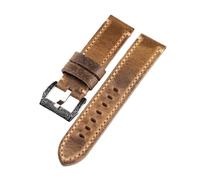 Cong Yi Correa De Reloj De Cuero Hecha A Mano 20 21 22 23 24 26 MM Doblada Por La Mitad For Hacer Una Correa De Cuero De Capa Superior Suave Estilo Retro Compatible Con PAM111(Carved buckle,26mm)