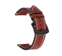 Cong Yi Correa de reloj de piel de becerro auténtica retro de 18 mm, 20 mm, 22 mm y 24 mm, compatible con correas deportivas GT2/GT3.(Red,18mm)