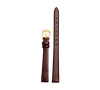 Cong Yi Correas De Reloj De Cuero Genuino De Tamaño Pequeño 6mm 8 10mm 12mm 14mm 16mm Color Alta Luz Reloj Pulsera For Mujer Correa De Cuero Brillante(Matte Brown G,10mm)