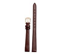 Cong Yi Correas De Reloj De Cuero Genuino De Tamaño Pequeño 6mm 8 10mm 12mm 14mm 16mm Color Alta Luz Reloj Pulsera For Mujer Correa De Cuero Brillante(Matte Brown RG,12mm)