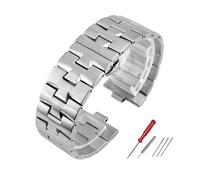 Cong Yi Reloj de reloj de acero inoxidable compatible con VC 47040 47660 / 000G-9829 Serie Strap Strap 24 * 7mm Pulsera de plata Pulsera Reloj de la pulsera(Style 2-Silver,24mm-7mm)