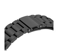 Cong Yi Sin trampas Strap Steel Strap Compatible With Galaxy Watch 4 Classic 46mm 42mm / Watch4 44mm 40 mm banda de muñeca Curved Pulsera de metal(Black,Galaxy Watch4 44mm)