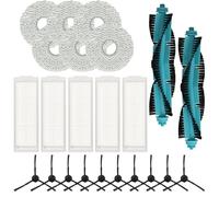Conga 11090 - Kit de piezas de repuesto: cepillos laterales, cepillo de rodillo, filtros y paños de fregona para aspiradora Cecotec