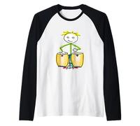 Conga Jugando Stickman Camiseta Manga Raglan