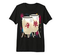 Conga Percusión Japonesa Zen Baterista Camiseta Premium