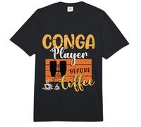 Conga Player Antes Conga Baterista Amante del café Conga Player Comfort Colors Adult Heavyweight T-Shirt