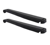 CONGARTENO 1 par de cojines de plástico para reposabrazos de exterior para sillas plegables y tumbonas, color negro, con fácil montaje y soporte para codos, para camping y jardín