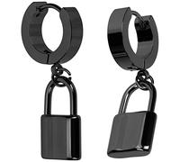 CONGARTENO 1 Par Pendientes de Aro Inoxidable para Mujer Aretes de Diseño Creativo con Cierre Accesorios de Moda para para Navidad y Comienzos