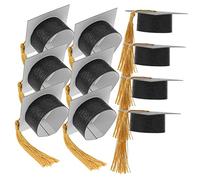CONGARTENO 10 Piezas decoración de Sombrero de médico Decoraciones de Sombrero de graduación Cosas de posgrado Gorro graduacion Gorro de graduación Gorras Mini Gorros de graduación algodón