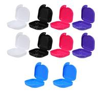 CONGARTENO 10 Piezas Estuche Ortodóntico con Ventilación Caja de Almacenamiento Portátil para y Protectores Bucales Diseño Delgado y Resistente Fugas para Dispositivos