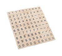 CONGARTENO 100 Piezas Fichas de Madera Educativas para Matemáticas Azulejos Numéricos DIY para Manualidades Infantiles Juguetes Bloques Números para Aprendizaje y Decoración