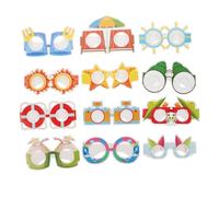 CONGARTENO 12 piezas Gafas Hawaianas para Fiesta Unidades Accesorios Divertidos para Fotos Diseño y Temático para Eventos Luau y Cumpleaños