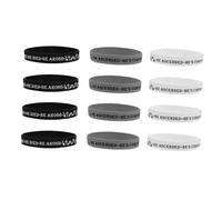 CONGARTENO 12piezas Pulsera de Fe Silicona en Negro, y Gris con Escrituras Cristianas Pulseras Religiosas para Hombres y Mujeres para Trabajo y Espiritualidad