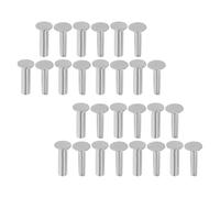 CONGARTENO 14 Pares de Remaches de Acero Inoxidable para Mangos de Cuchillos de Chef Fijadores Metálicos para Reparación de Mangos de Madera Pasadores Resistentes para Cubiertos y