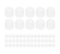 CONGARTENO 150 Piezas Tapones para Botellas Transparente PE Reutilizables Tapón Redondo para Sal y Pimienta Tapones Plásticos para Macetas y Botellas Cierre Hermético