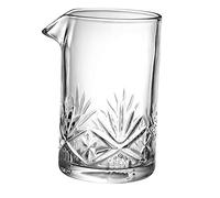CONGARTENO 1Pieza Vaso de Agitación de Vidrio Tallado Diseño de Pico de Águila para Cócteles Base Pesada y Material para Coctelería Profesional