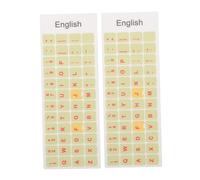 CONGARTENO 2 Hojas Pegatinas para Teclado Inglés Adhesivas sin Residuos Compatibles con Portátiles y Notebooks Cambio de Idioma Fácil Pegamento