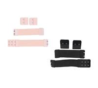 CONGARTENO 2 juegos Extensor de Sujetador y Accesorios para Pelucas de Unidades Ajustables Hebillas Elásticas Suaves y Negro y para Mujer